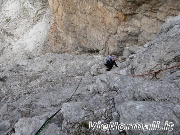 Cima Brenta - La rampa vista dall'alto