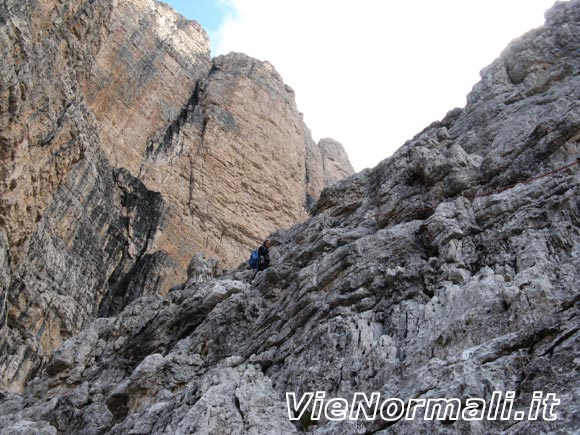 Cima Brenta - Sulle rocce della rampa