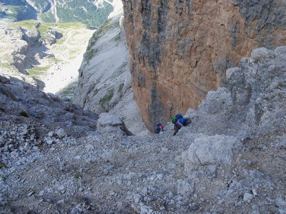 Cima Brenta - Verso l'uscita della rampa