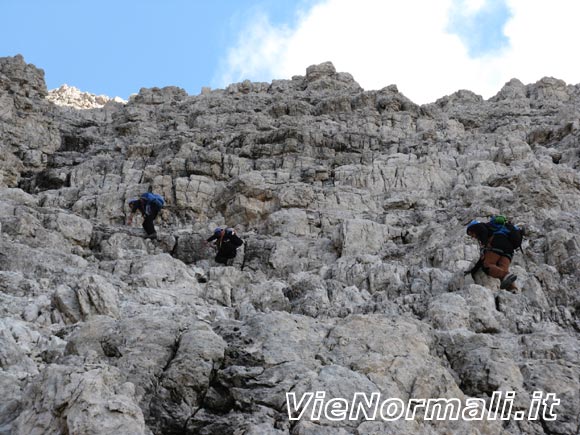 Cima Brenta - Gradoni dopo la rampetta