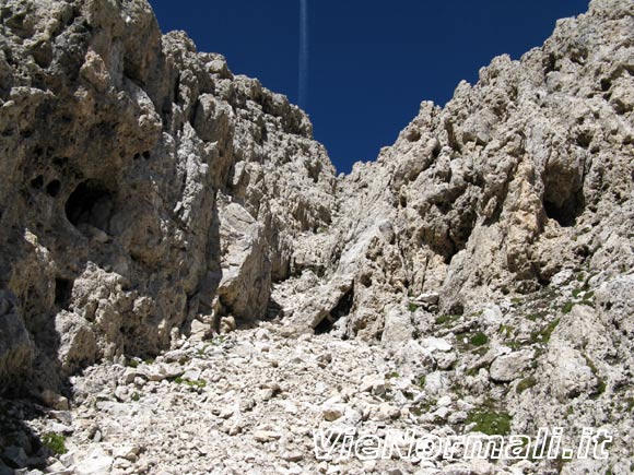 Cima di Campido - Il canale visto dal basso