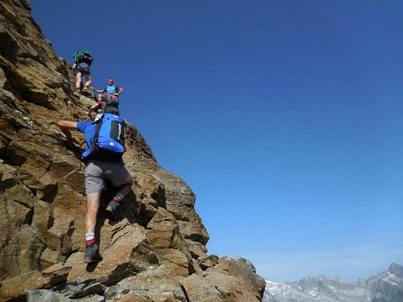 Cima del Duca - In salita, sulla cresta NE