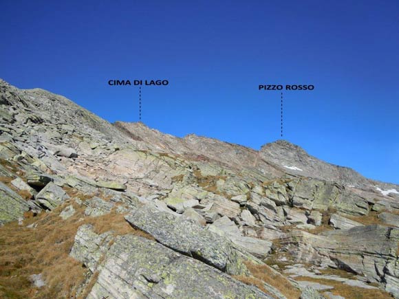 Cima di Lago - Sui pendii prima della cresta