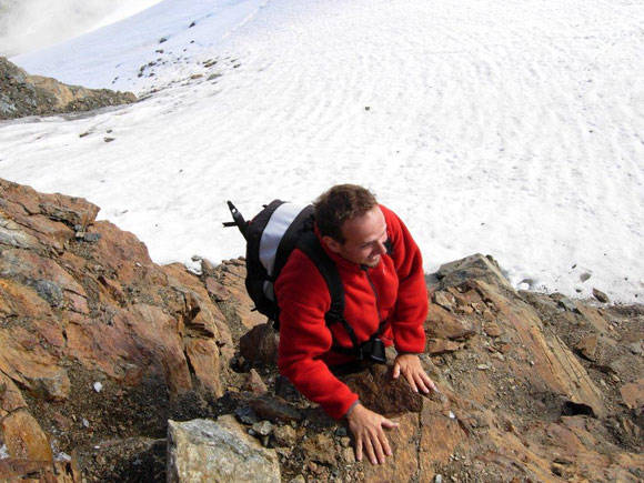 Cima di Piazzi - In discesa sulle roccette della cresta