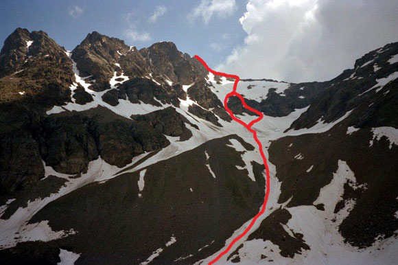 Cima di Piazzi dalla Val Verva - Il versante SW della Cima di Piazzi