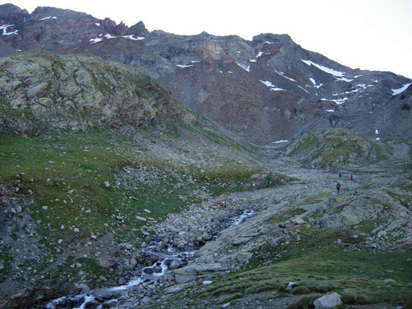 Cima di Piazzi dalla Val Verva - Nell'avvallamento che precede il laghetto di (q. 2600 m)