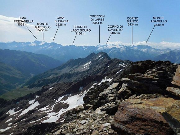 cimadipietrarossa - Panorama sul Gruppo Adamello - Presanella