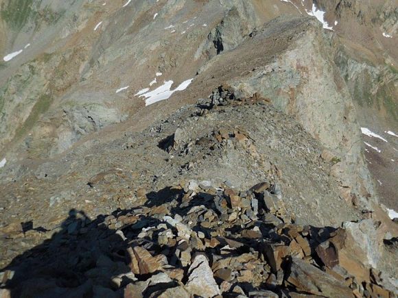 Cima di Pietra Rossa - In discesa