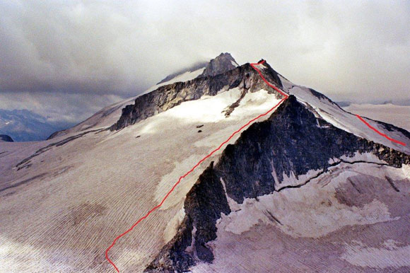 Cima Giovanni Paolo II - versante NW - La Cima Giovanni Paolo II da NE