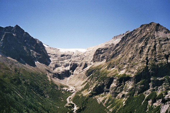 cimagiovannipaoloII - Il Ghiacciaio della Lbbia dal sentiero di salita, prima del Rifugio Citt di Trento