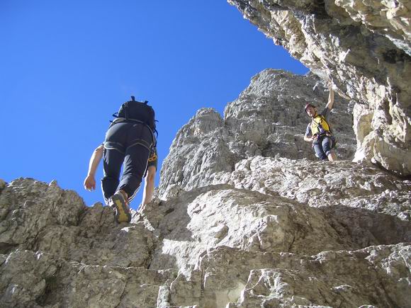 Cima Grande di Lavaredo - Uscita prime roccette