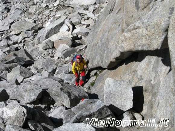 Cima Plem - Percorso fra i blocchi a met salita