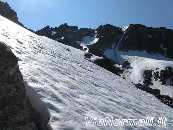 Cima di Salimmo - Nevai verso la cima