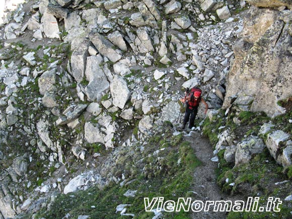 Cima di Salimmo - Tratto di sentiero lungo la via normale