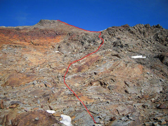 Cima di San Giacomo - In discesa