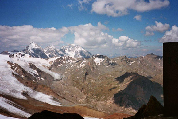 Cima Venezia - Panorama verso NW, la triade Gran Zebr, Monte Zebr e Ortles