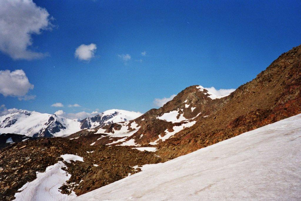 Cima Venezia - Sulla cresta nevosa, prima di raggiungere la spalla (q. 3322 m)