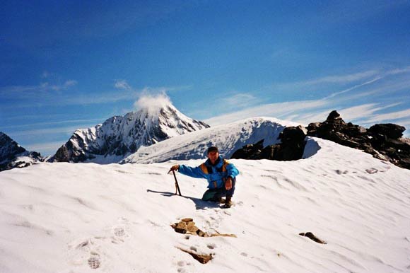 Cime dei Forni - Con l'autoscatto sulla Cima Centrale dei Forni