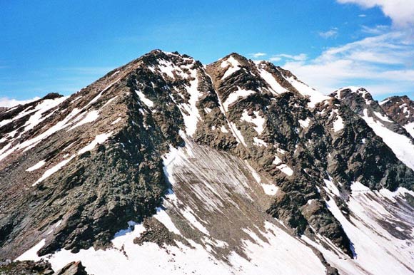 Cime dei Forni - Le Cime dei Forni dalla quota 3119, in basso a sinistra il Passo di Zebr Sud