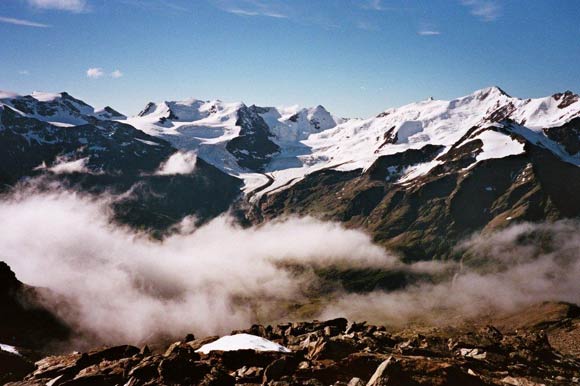 Cime dei Forni - Panorama verso SE. Il Ghiacciaio dei Forni