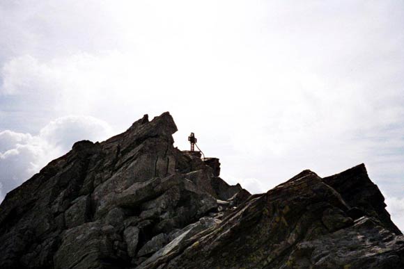 Pizzo Suretta (cresta NNE) - Verso la Punta Adami