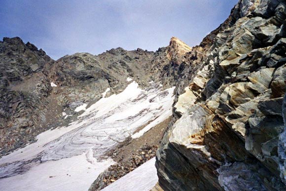 Pizzo Suretta (cresta NNE) - In discesa dalla Punta Adami