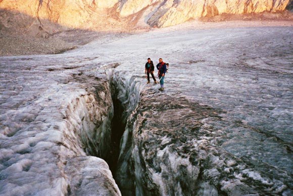 Corno di Cavento (trav.) - Crepacci al Passo di Val di Fumo