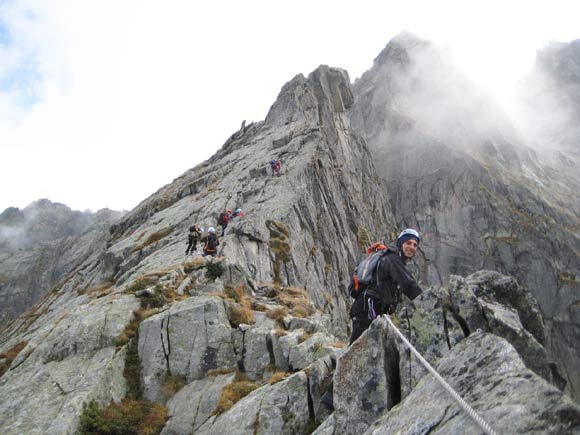 Corno di Grevo - Ferrata Arosio - La cresta si fa pi appoggiata