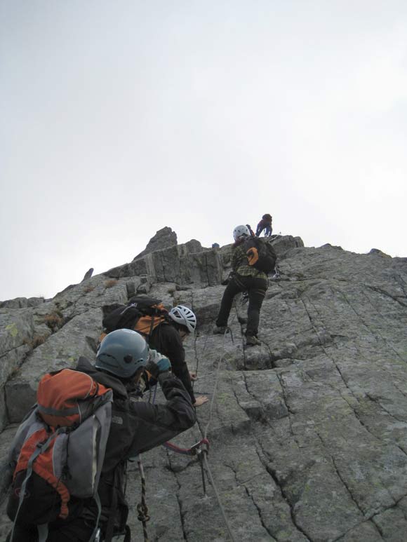 Corno di Grevo - Ferrata Arosio - Placche da affrontare in aderenza