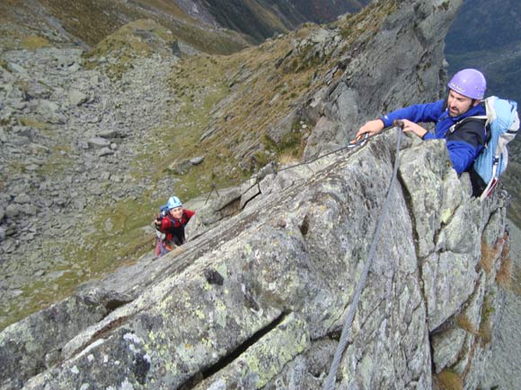 Corno di Grevo - Ferrata Arosio - Passaggi da trazione