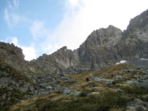 cornodigrevo - L'attacco e la prima parte della cresta che porta al Corno di Grevo