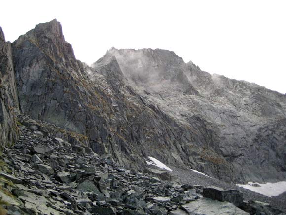 Corno di Grevo - Sfasciumi verso l'inizio di cresta