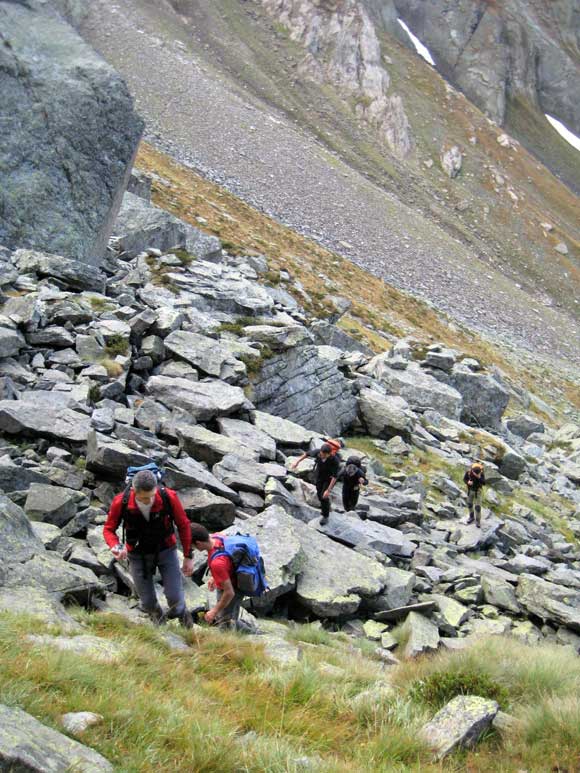 Corno di Grevo - Poco prima di imbragarsi