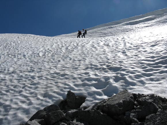 cornoneblumone - Ripido tratto finale della cresta dell'antecima nord