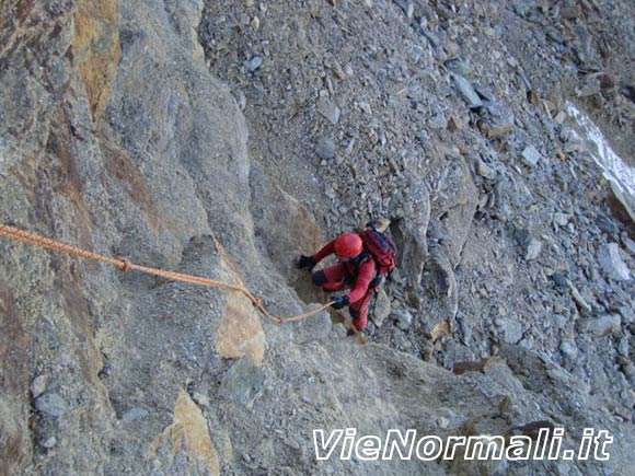 Corno dei Tre Signori - Gradoni sopra la placca iniziale