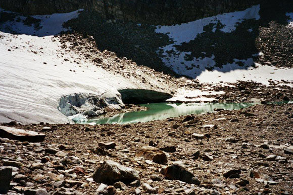 Croda di Cengles - La fronte della Vedretta di Zai di Dentro