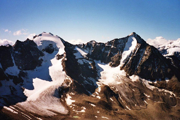 Croda di Cengles - Dalla vetta. Angelo Grande e Cima Vertana