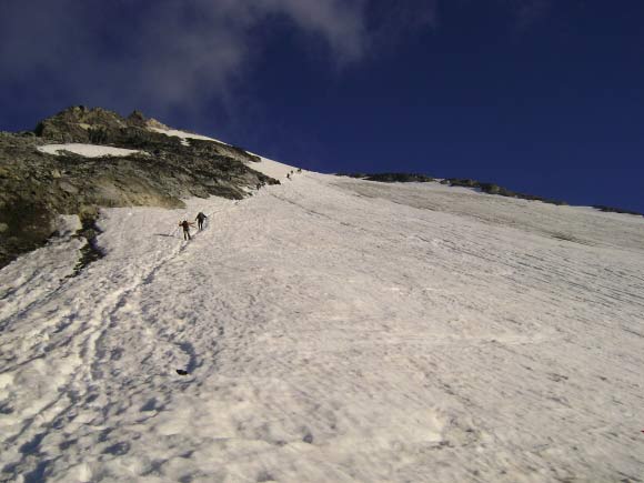 Gran Zebrà - Pendii sopra il canalino