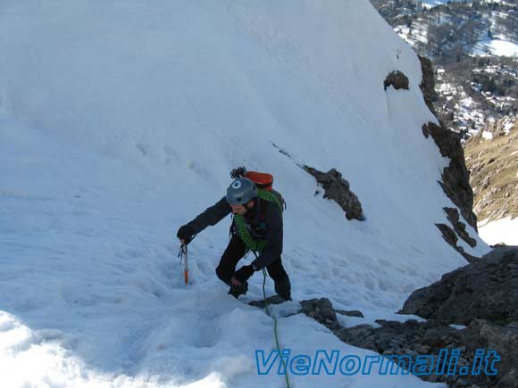 Grigna Meridionale - Canalone Caimi - Uscita dal canale