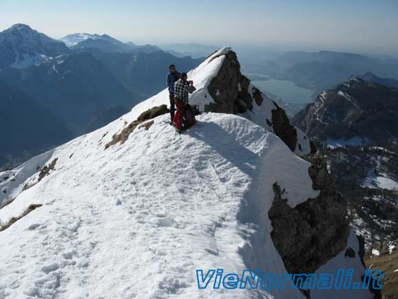 Grigna Meridionale - Sulla cresta all'uscita del canale