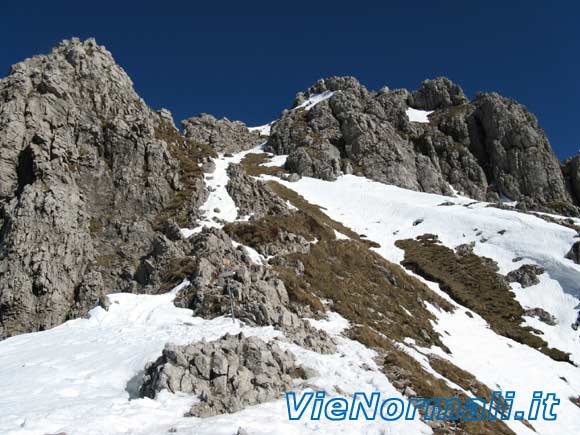 Grigna Meridionale - Pendio finale ripido prima della cima