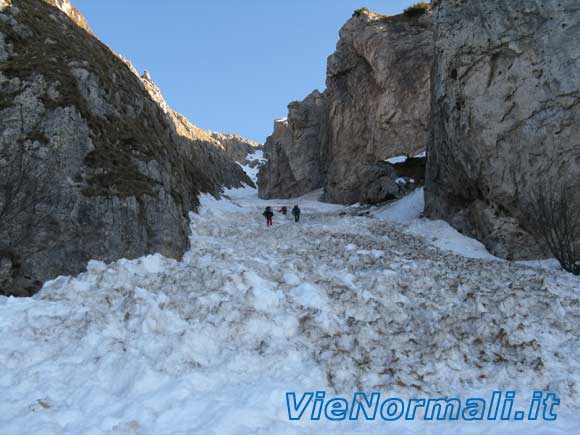 Grigna Meridionale - Inizio del canalone