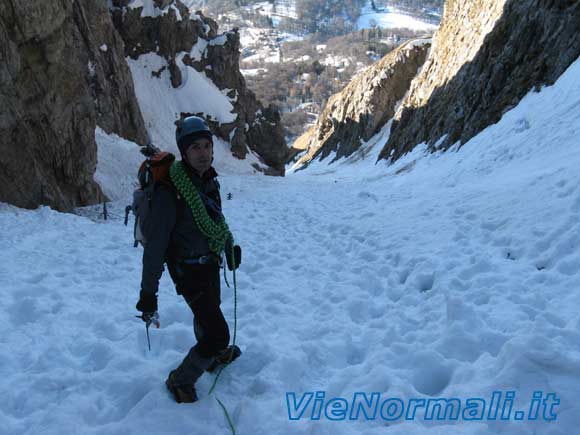 Grigna Meridionale - Canalone Caimi - Il canalone visto dalla parte intermedia