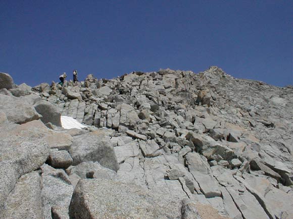 Lobbia Alta - Tratto finale della salita lungo la via normale alla cima