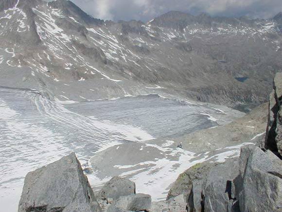 Lobbia Alta - Il ghiacciaio del Mandrone visto dalla cima