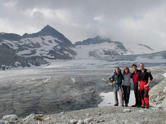 Lobbia Alta - Vista del ghiacciaio del Mandrone dal passo
