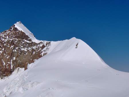 Lyskamm Est - Inizio della cresta est