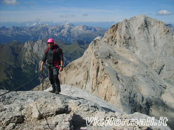 Marmolada - Punta Penia (cresta W) - Lungo la cresta