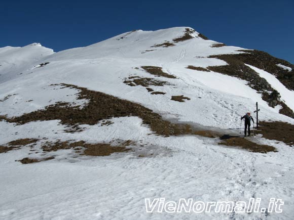 montebaldo - La cresta di discesa da Cima Chiergo
