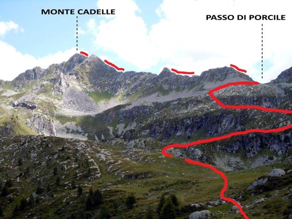 Monte Cadelle - Poco prima di raggiungere il primo dei Laghi di Porcile